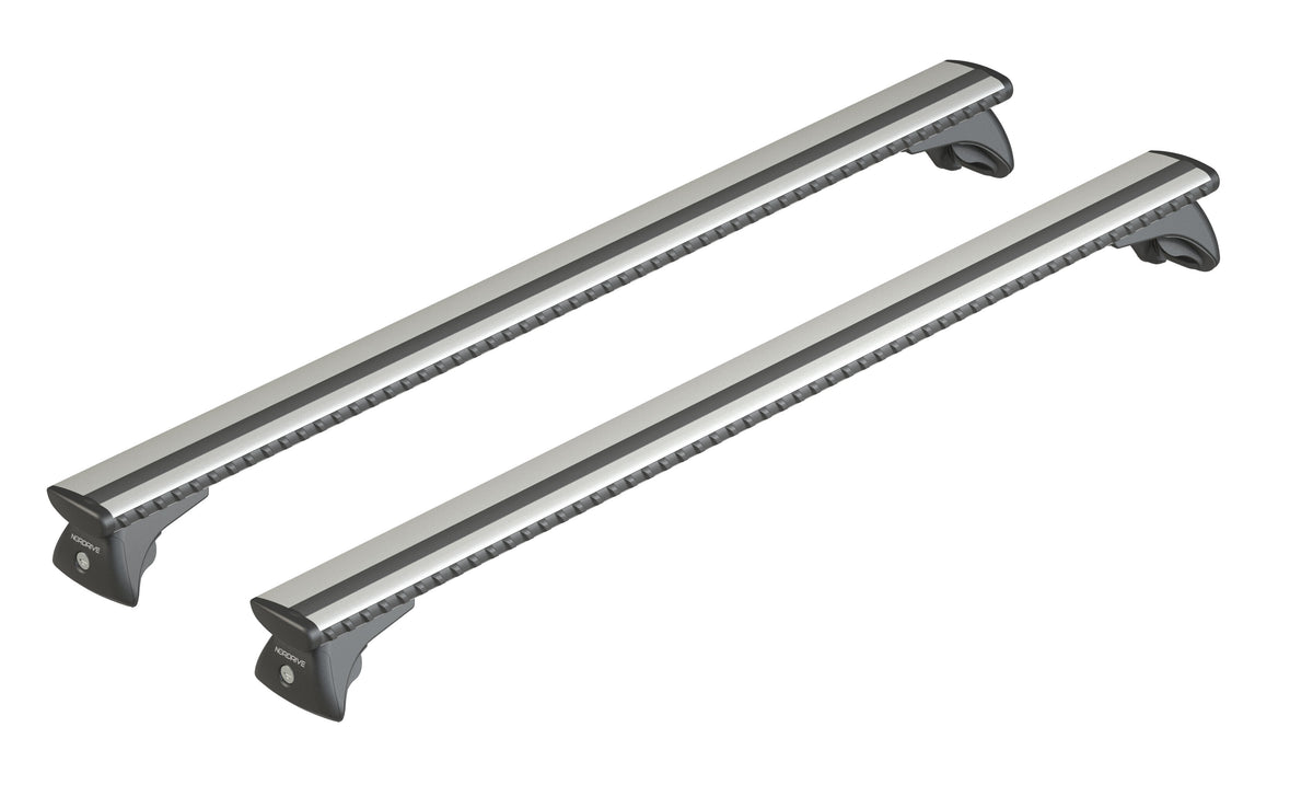 Silenzio In-Rail, kit complet de barres de toit en aluminium - S - Evos IA - 108 cm