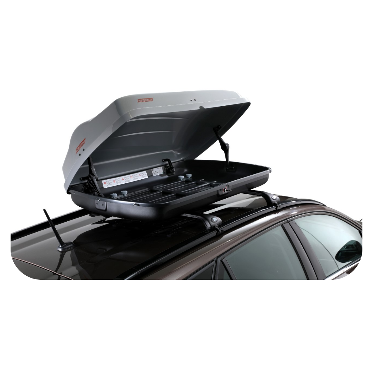 Coffre de toit pour voiture Fabbri Nova 430 L Coffre de rangement gris brillant