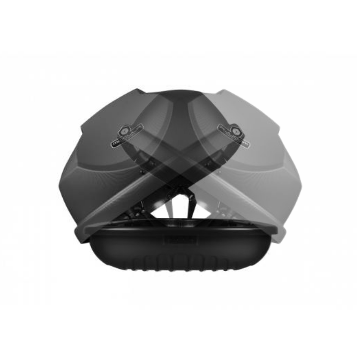 Coffre de toit de voiture Modula Travel 460 L gris mat texturé