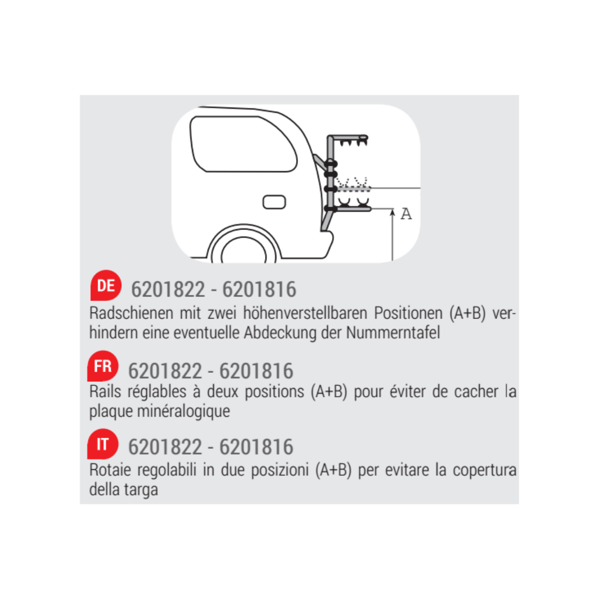 Fabbri Bici OK 2 MTB VAN 29″ Inch Aluminum Rear Bike Rack
