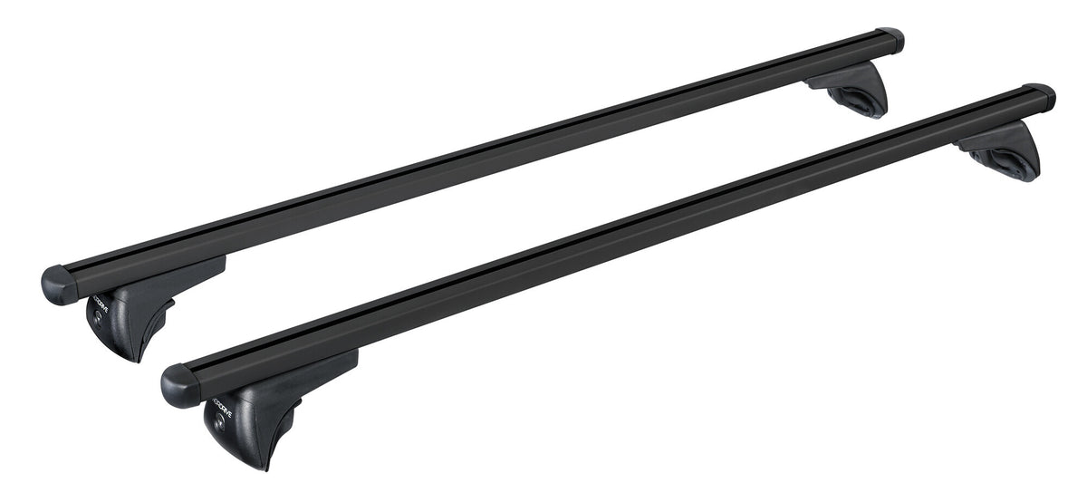 Helio Black In-Rail, kompletter Dachträger-Satz aus Aluminium - M - Evos IA - 120 cm