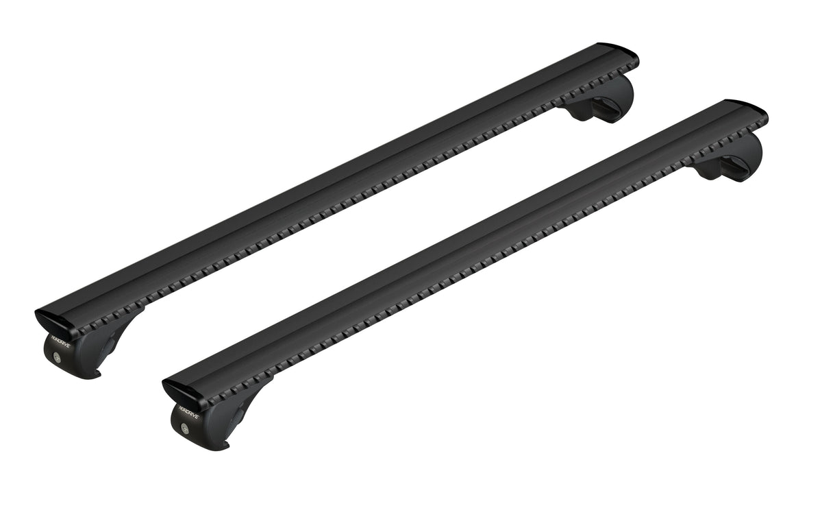 Silent Black Rail, kompletter Dachträger-Satz aus Aluminium - L - Evos RA - 128 cm