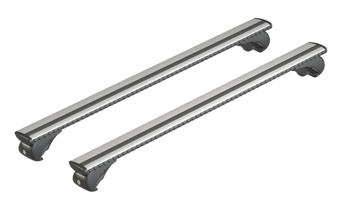 Silenzio Rail, jeu complet de barres de toit en aluminium - XL - Evos RA - 140 cm