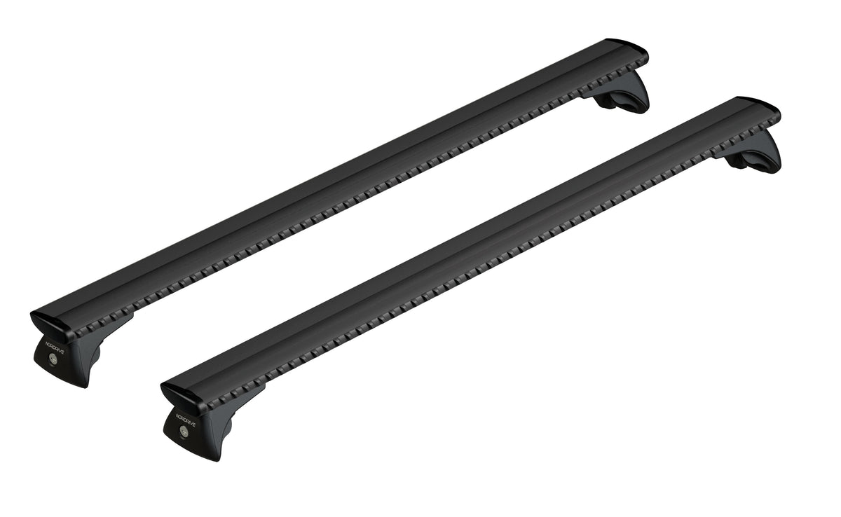 Silenzio Black In-Rail, kompletter Satz Aluminium-Dachträgerstangen - M - Evos IA - 120 cm