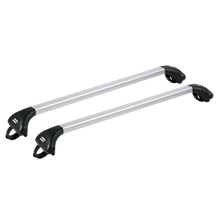 Aluviva 2 Fabbri Silver Roof Bars Open Rails
