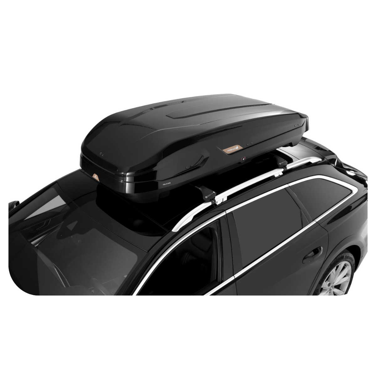 AUTO DACHBOX FALCON MODULA 550 L Kofferraum Schwarz glänzend