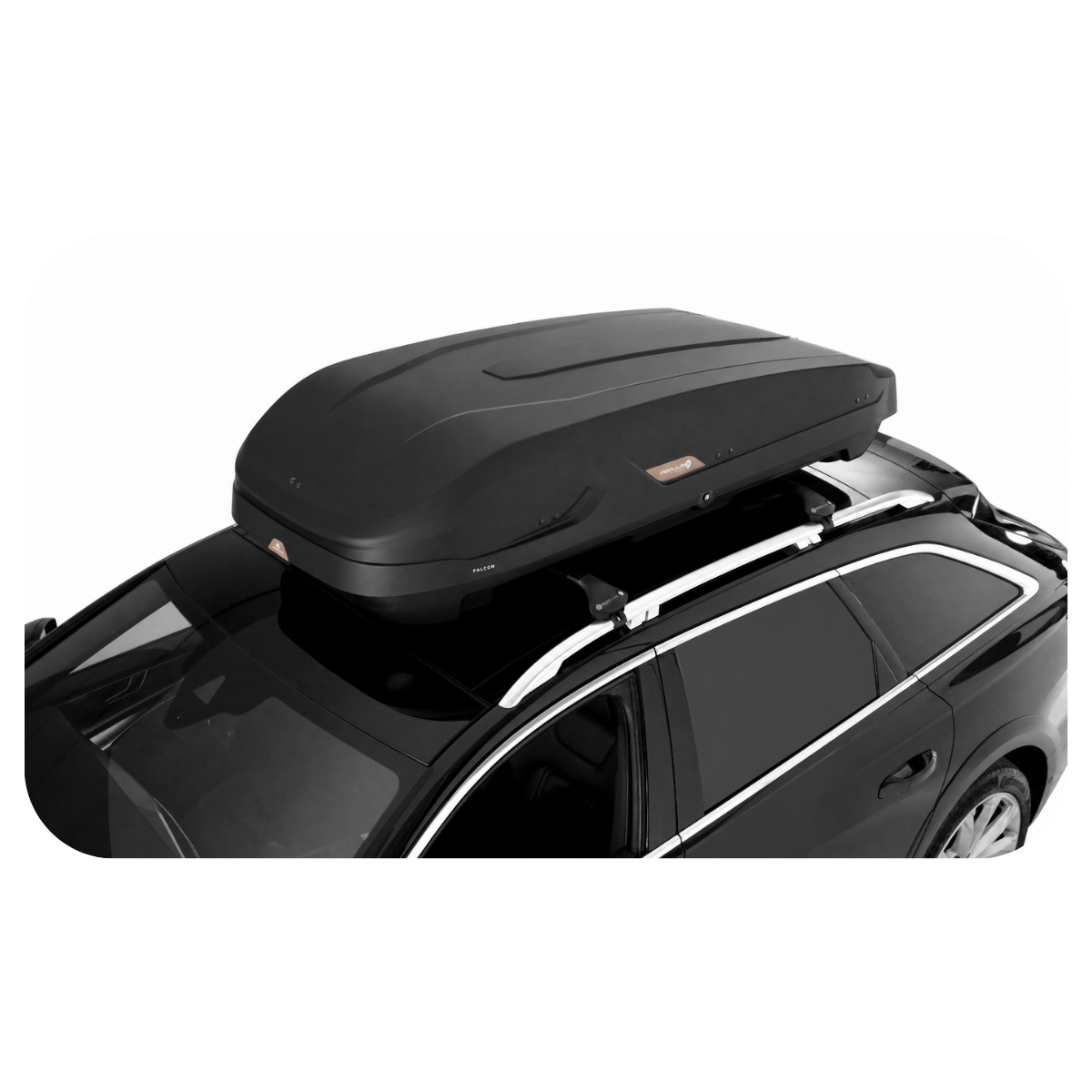 CAJA DE TECHO PARA COCHE FALCON MODULA 550 Lt Maletero Negro texturizado mate