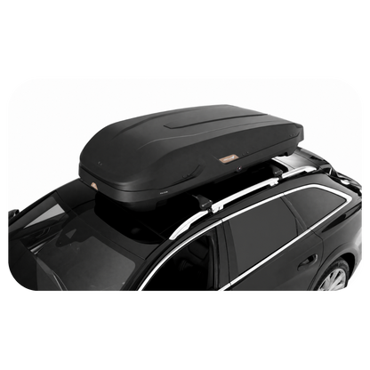 CAJA DE TECHO PARA COCHE FALCON MODULA 550 Lt Maletero Negro texturizado mate