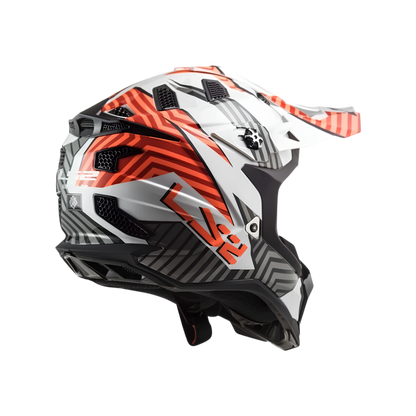 LS2 MX700 SUBVERTER ASTRO Weiß glänzend Orange