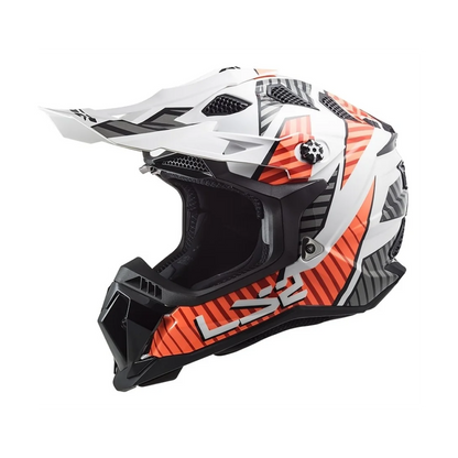 LS2 MX700 SUBVERTER ASTRO Weiß glänzend Orange