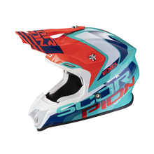 Scorpion VX 16 Air Nation Motocross Helmet Green/Blue/Red