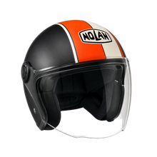 Nolan Jet N20 Visor Flashback matte black – white/orange
