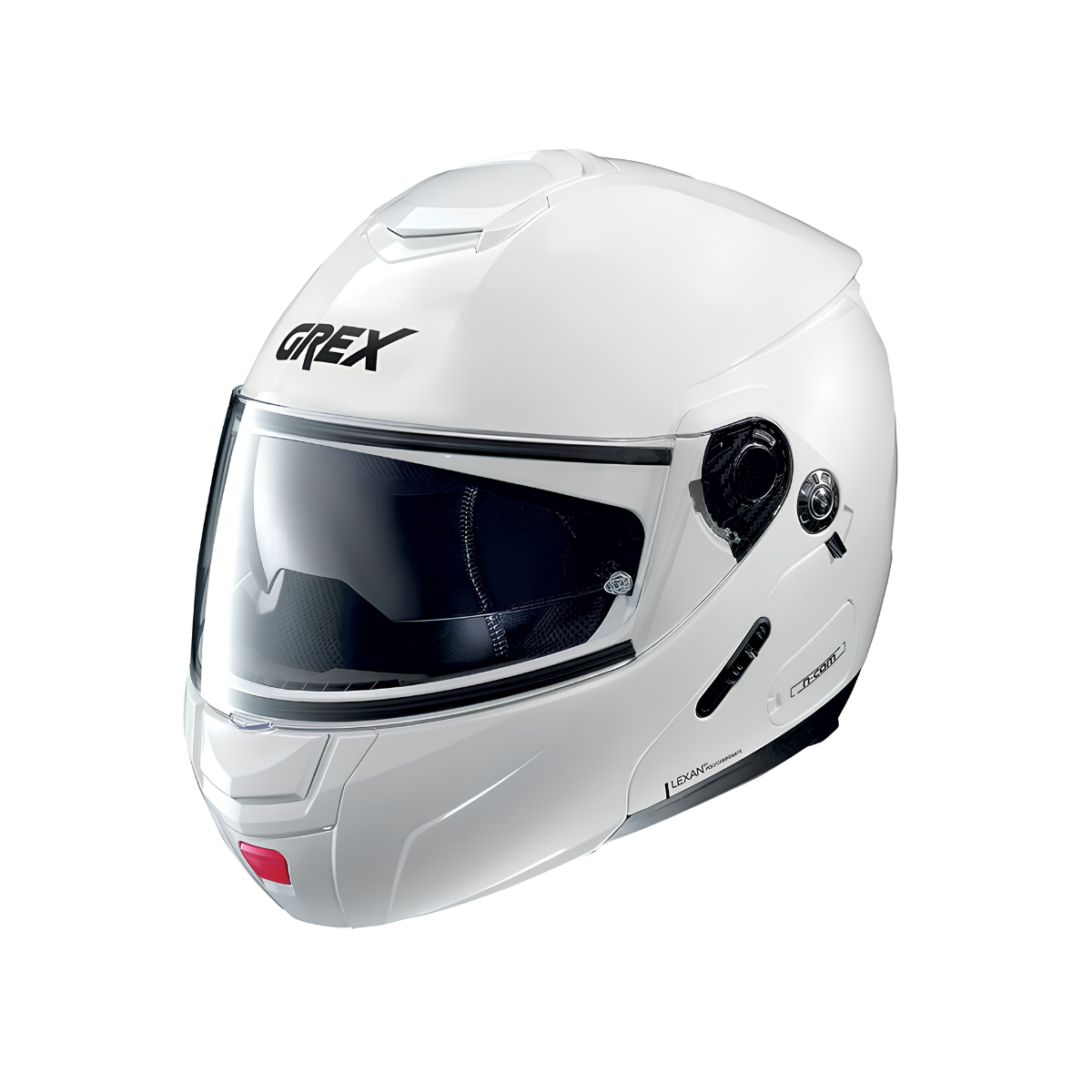 Casque Modulable GREX G9.2 Kinetic N-Com Blanc métallisé