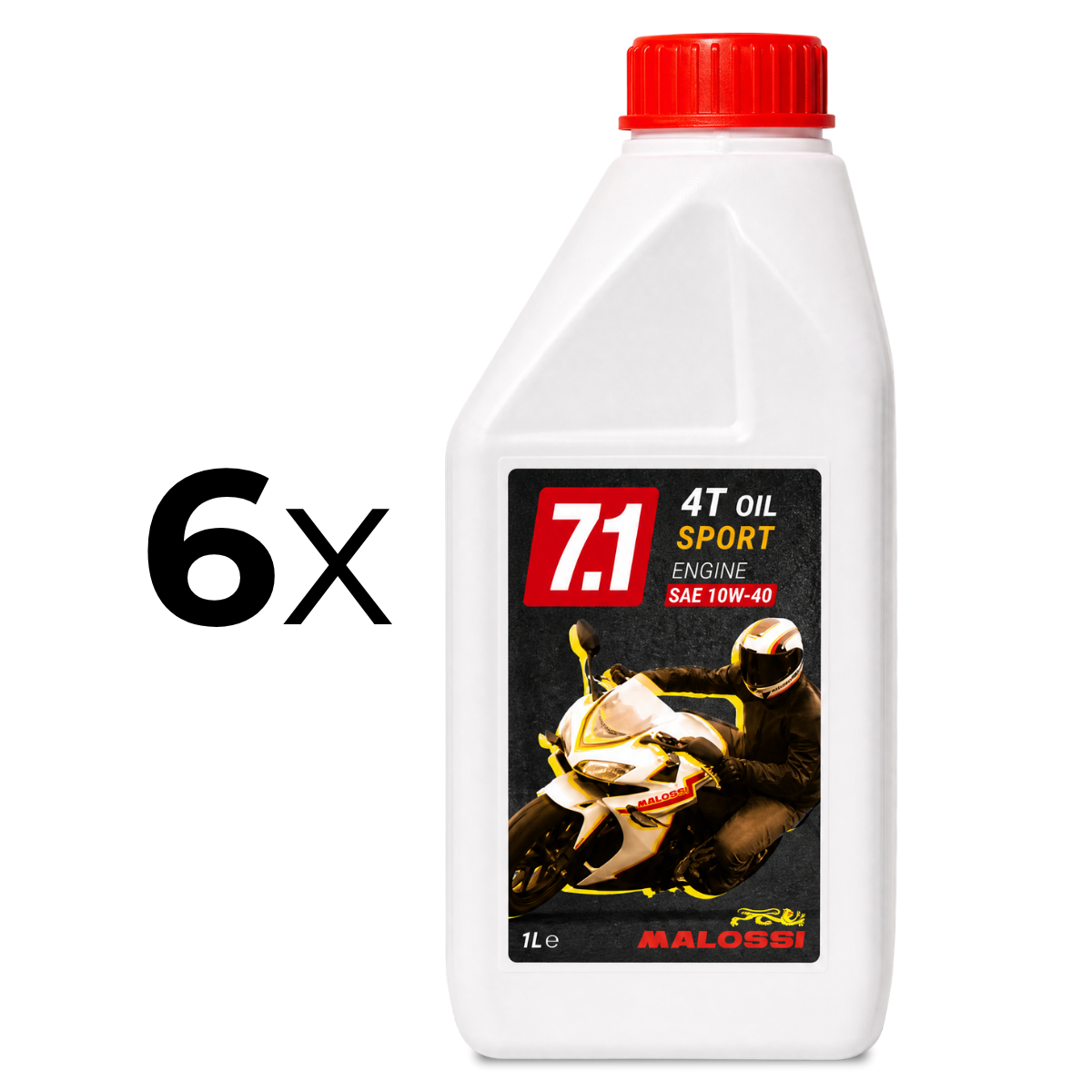 Huile moteur Malossi 7.1 4T Oil Sport Engine SAE 10W-40 JASO MA2 pour moto