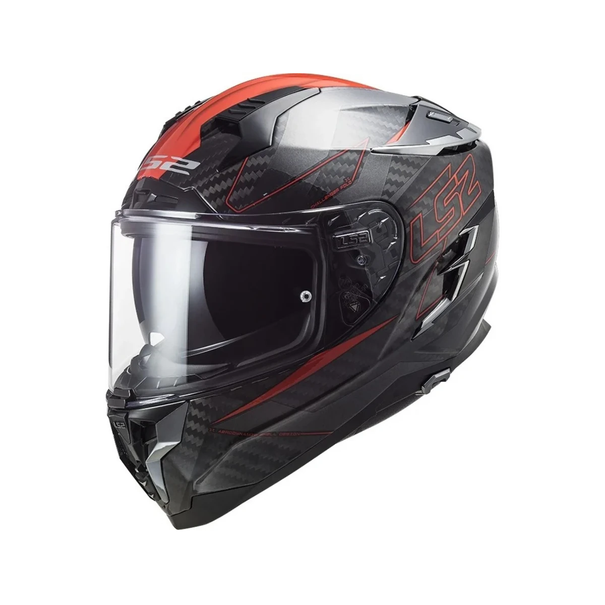 LS2 FF327 Challenger CT2 Fold Full-Face Motorcycle Helmet Glossy Red