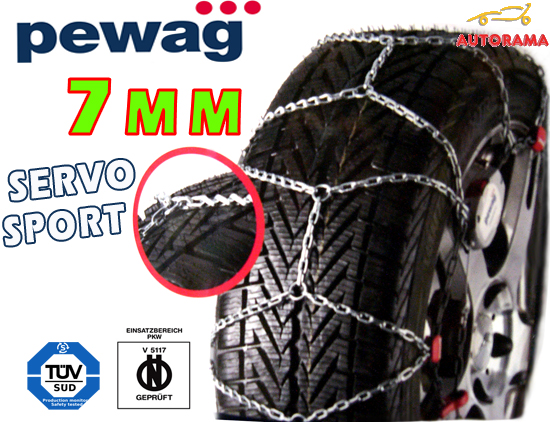 CATENE DA NEVE PEWAG SERVO-SPORT 7mm Ingombro - immagine 4