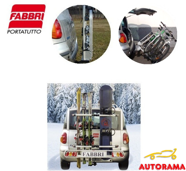 portasci per gancio traino fabbri exclusiv ski board deluxe 6 paia di sci o 4 snowboard