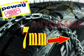 CATENE DA NEVE PEWAG SERVO-SPORT 7mm Ingombro - immagine 3
