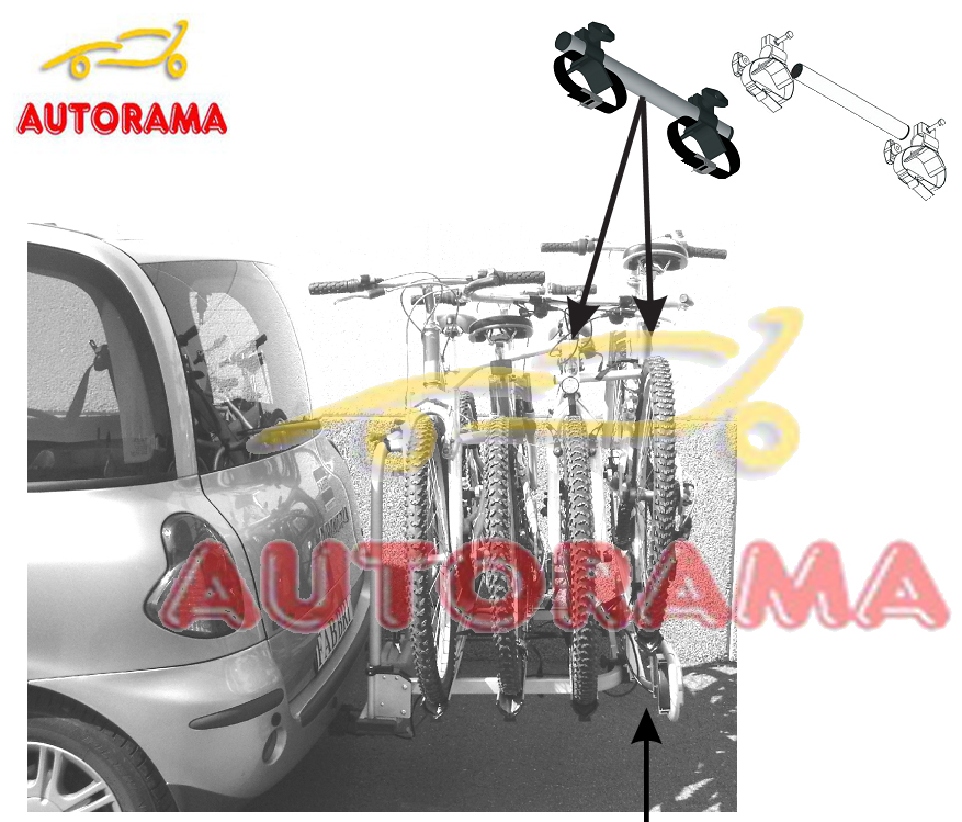 Optional Bici-Plus accessorio porta-Bici per Exclusiv DeLuxe 3 - Fabbri - immagine 3