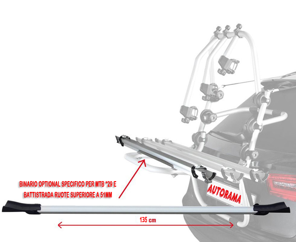 Optional Canalina MTB Portabici Posteriore Fabbri - immagine 2