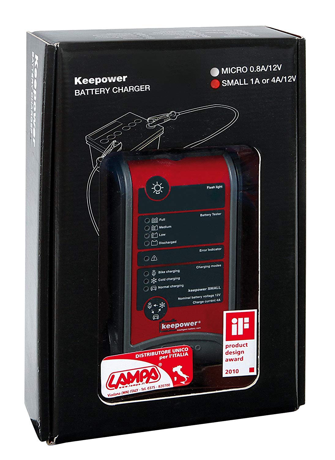 Keepower SMALL Caricabatteria 12V 1A/4A 12V Moto - immagine 2