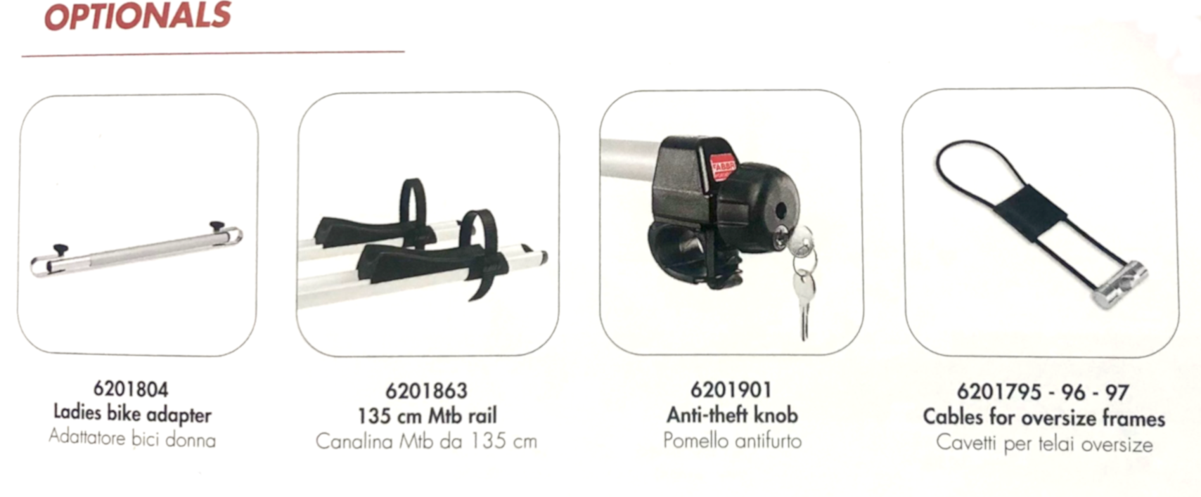 Portabici per Camper Posteriore Fabbri - Bici OK Compatto Camper - 4 Bici - immagine 4