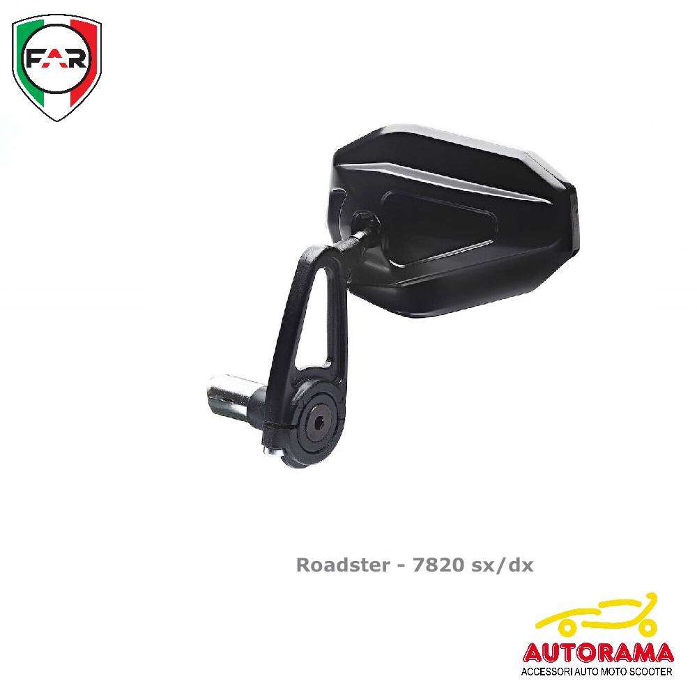 Specchietto Retrovisore Moto FAR Bar End Nero - 7820