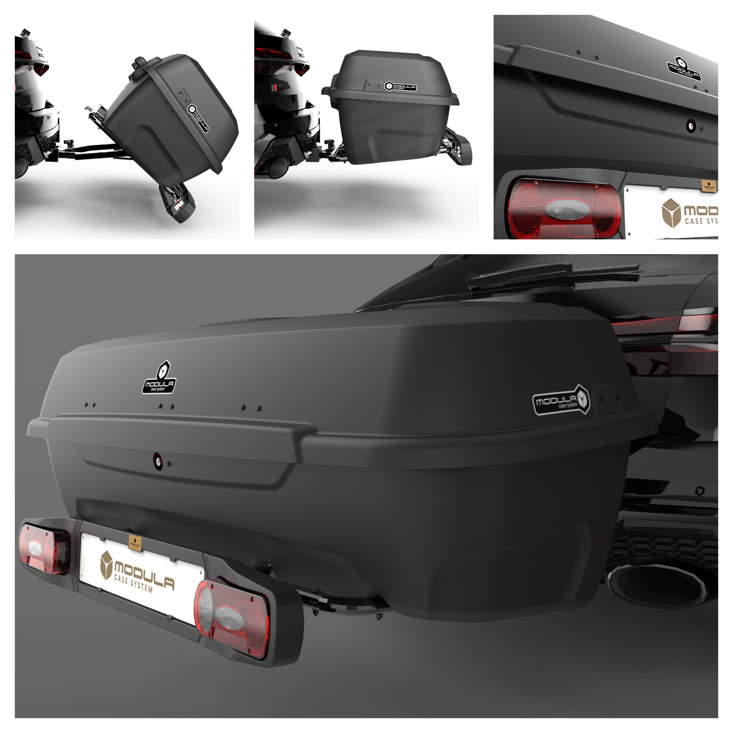 Portabagagli da gancio traino Modula Reloader, capiente e resistente alle intemperie, ideale per viaggi o trasporto attrezzatura. Compatibile con SUV e crossover. Codice prodotto MOCS0490.